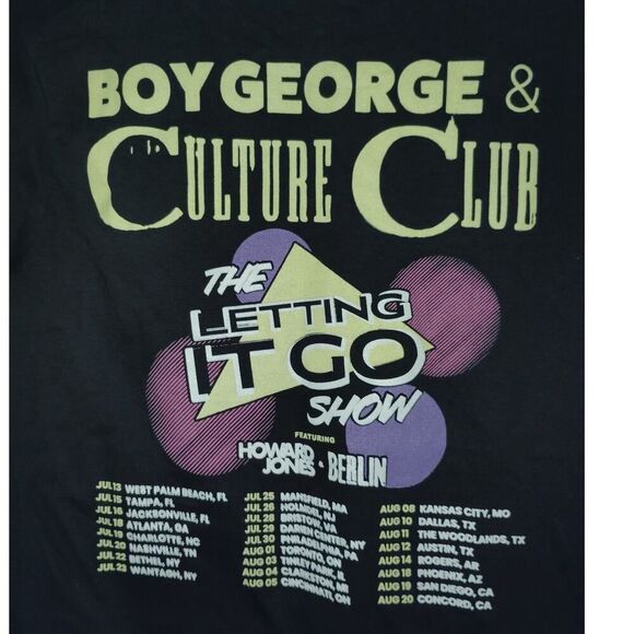 Boy George & Culture Club North America Letting It Go Tour NEW T-Shirt - sz. M - Picture 2 of 3